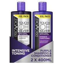 Touch Of Silver Brightening Purple Shampoo & Intensive Conditioner 400ml, Neutralises Yellow & Orange Tones, Formulated With Violet & Blue Pigments