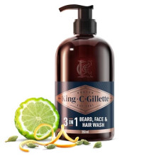 Beard Shampoo & Face Wash, 350 ml, with Coconut Water, Argan Oil & Avocado Oil, Helps Beard Growth