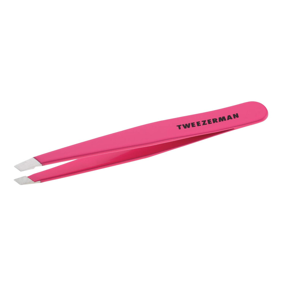 Slant Tweezer Neon Pink