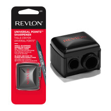 Universal Points Sharpener for All Wooden & Plastic Pencil Sizes, Dual Pencil Sharpener for Lip Liner, Eyebrow, and Eyeliner Pencils