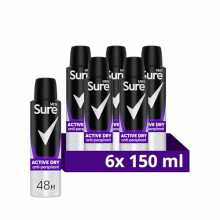 Men Active Dry Anti-perspirant Deodorant Aerosol 48h protection anti-perspirant deodorant spray for effective sweat and odour protection 6x 150 ml
