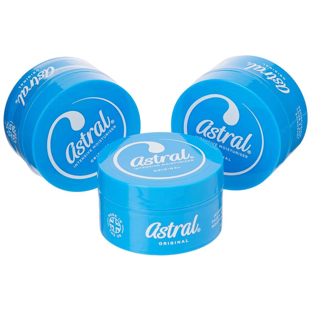 Three Packs of Astral Cream x 50ml