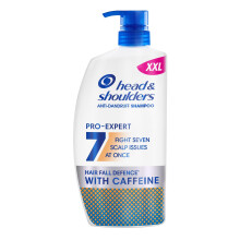 Anti-Dandruff Shampoo Pro-Expert 7 Hair Fall Defense with Caffeine 800ml Pump. Clinically Proven to Improve Hair Retention, packaging may vary
