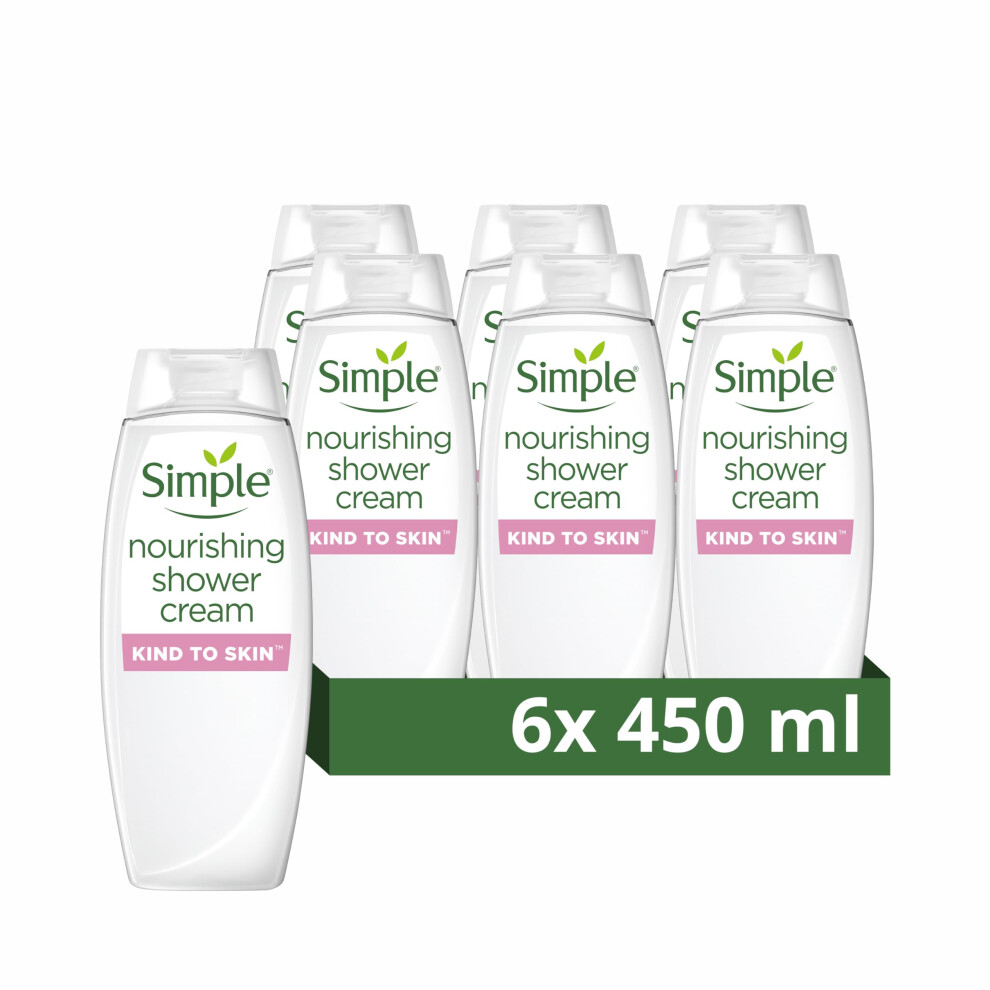 Nourishing Shower Cream dermatologically tested for gentle skin care 6x 450 ml