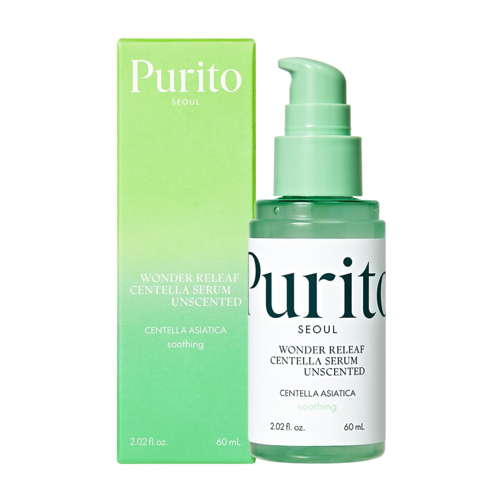 Purito Centella Unscented Serum, Korean Centella, For All Skin Types, Ampoule, Soothing, Calming, Facial Serum For Face, Vegan & Cruelty-Free, Korean Skin