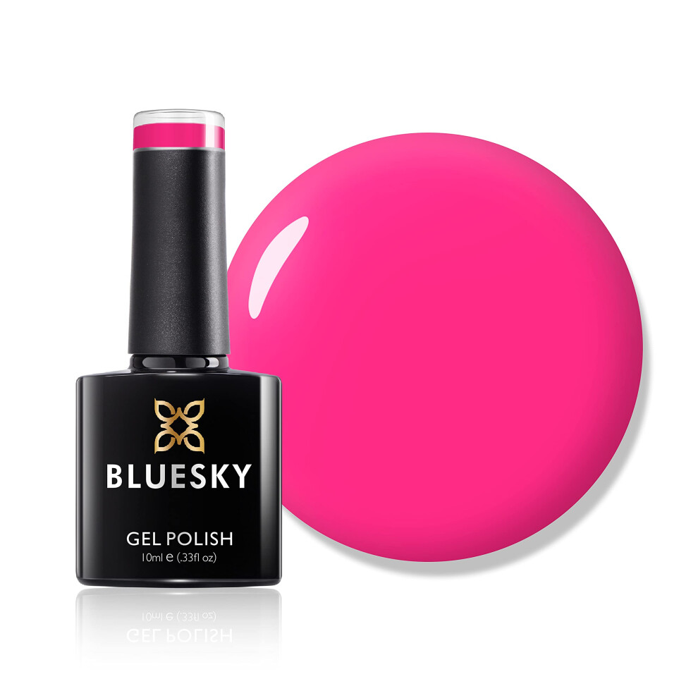 Gel Nail Polish, Shocking Pink Neon12, 10 mlBright, Bright Pink, Neon, Pink, Long Lasting, Chip Resistant, 10 ml (Requires Drying Under UV LED Lamp)