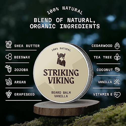 Striking Viking Vanilla Beard Balm - Στυλ, Ενίσχυση & Μαλάκωμα Γενειάδων & Μουστακιών 2