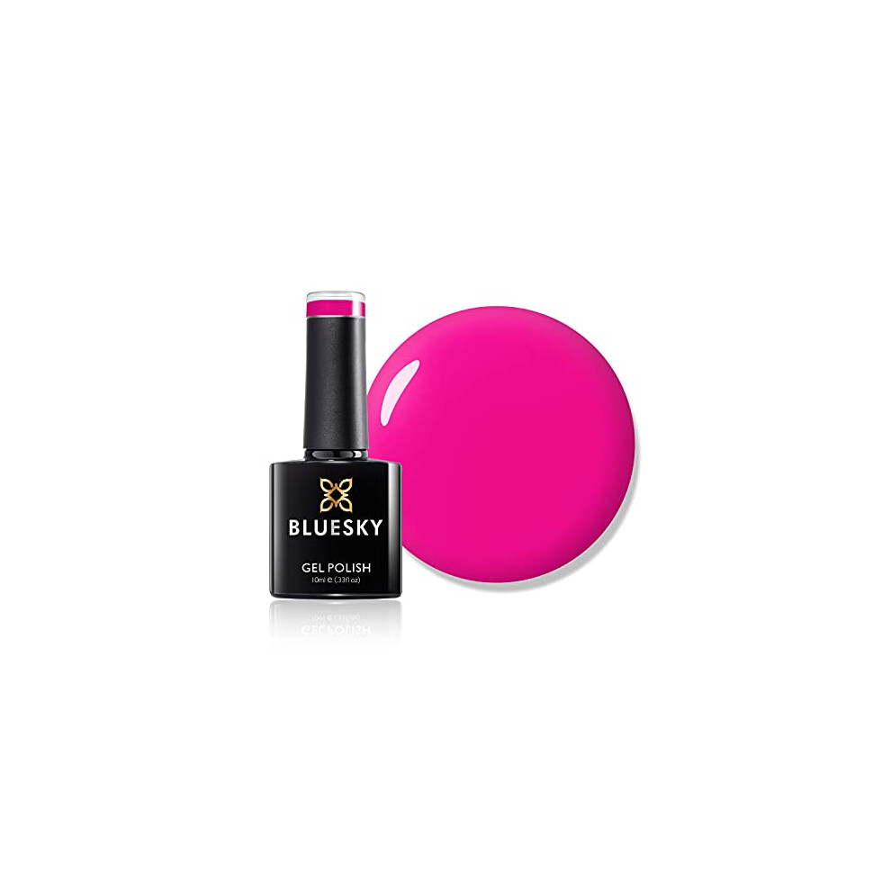 Gel Nail Polish, Fuchsia Fumble Neon36, Bright Neon Pink, Cerise, Fuchsia, Long Lasting, Chip Resistant, 10 ml (Requires Drying Under UV LED Lamp)