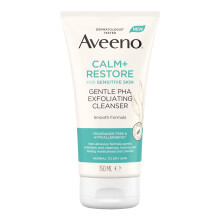 Aveeno Face Calm+Restore Gentle PHA Exfoliating Cleanser 150ml Hydrating PHA with Oat Oil for Sensitive Skin Daily Gentle Exfoliation
