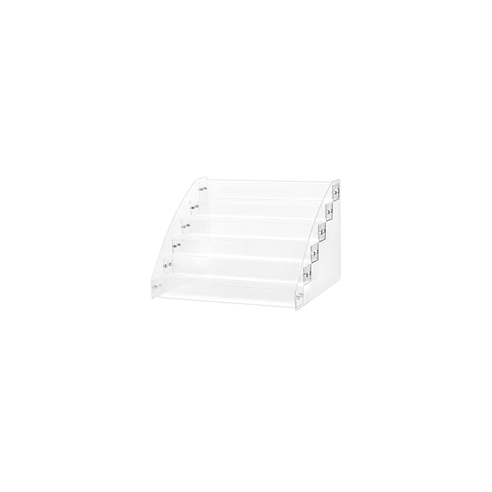 Qwork 6 Tiers Nail Polish Holder Organizer, Acrylic Nail Polish Display Shelf, Clear Nail Polish Rack, Holds About 60 Bottles