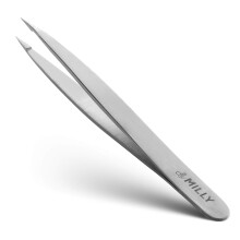 By MILLY Puntige Tweezers | Hoogwaardig Roestvrijstalen Naaldneus Pincet | Precisie Haarverwijdering