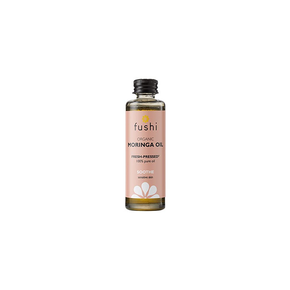 Fushi Moringa Seed Oil, Virgin & Fresh-Pressed, Best For Dry Skin, Redness, Fine Lines, Moisturising, Antibacterial, Antioxidant, Nourishing & Anti-Ageing,