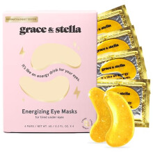Under Eye Mask - Reduce Dark Circles, Puffy Eyes, Undereye Bags, Wrinkles - Gel Under Eye Patches, Vegan Cruelty-Free Self Care by grace and stella (4