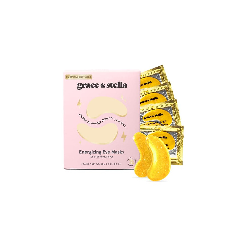 Under Eye Mask - Reduce Dark Circles, Puffy Eyes, Undereye Bags, Wrinkles - Gel Under Eye Patches, Vegan Cruelty-Free Self Care by grace and stella (4