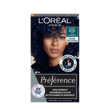 L'Oréal Paris Permanent Hair Colour, Long-Lasting Shine and Intense Colour, For up to 8 Weeks, Preference Vivids (Colorista), Blue Black 1.102, x1