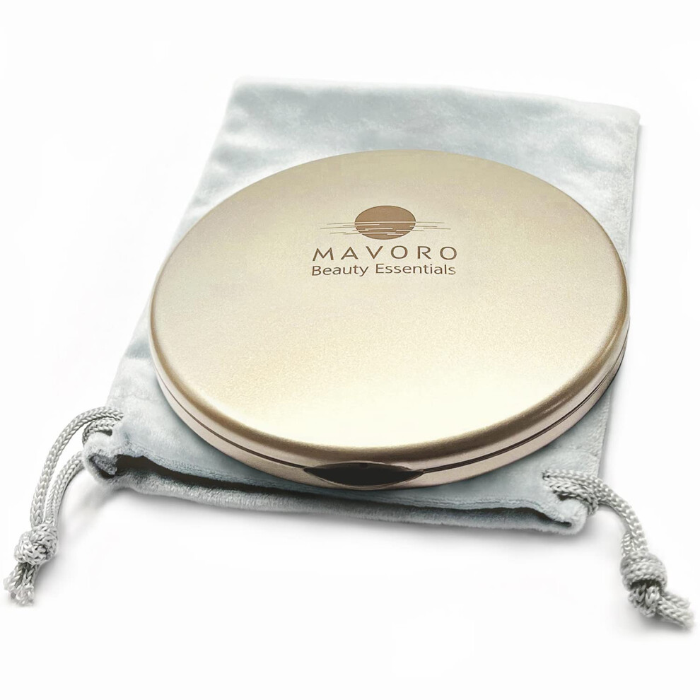 Magnifying Compact Mirror for Purses, 1x/10x Magnification – Double Sided Travel Makeup Mirror, 4 Inch Small Pocket or Purse Mirror. Distortion Free