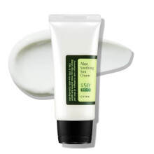 Aloe Soothing Sun Cream SPF 50+++, Daily Hydrating Sunscreen for Dry Sensitive Skin, UVA&UVB Protection, No White Marks, Sun Moisturiser, Korean