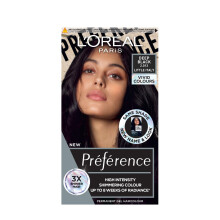 L'Oréal Paris Permanent Hair Colour, Long-Lasting Shine and Intense Colour, For up to 8 Weeks, Preference Vivids (Colorista), Deep Black 2.01, x1