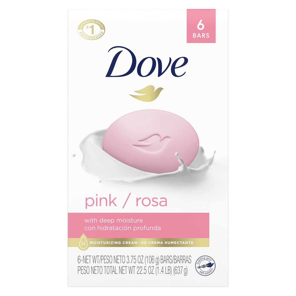 Deep Moisturising PInk 135g x 8 Gentle Cleanser for Softer and Smoother Skin with 1/4 Moisturising Cream PINK More Moisturizing than Bar Soap,135gm