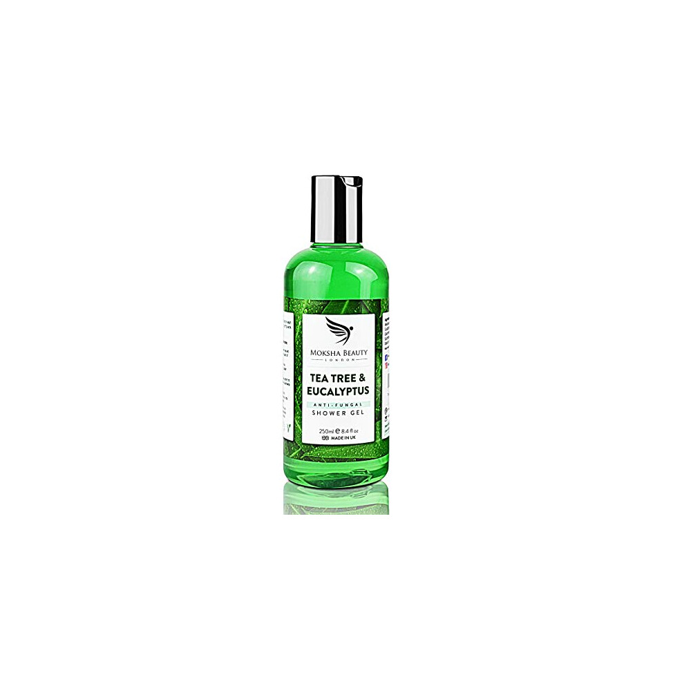 Tea Tree Oil Body Wash Soap – [Made In UK] Natural Antifungal & Antibacterial Shower Gel for Acne Blemishes Pimples | Deep Cleansing Tea Tree Body