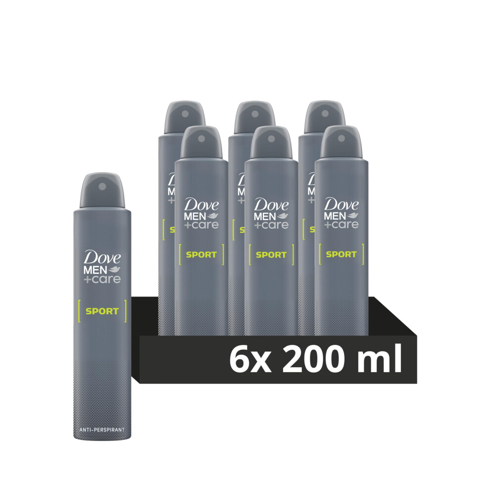 Dove Men + Care Cream Dove Men+Care Sport Antiperspirant Deodorant Spray For Men With Â¼ Moisturising For 48H Sweat And Odour Protection 6X 200 Ml