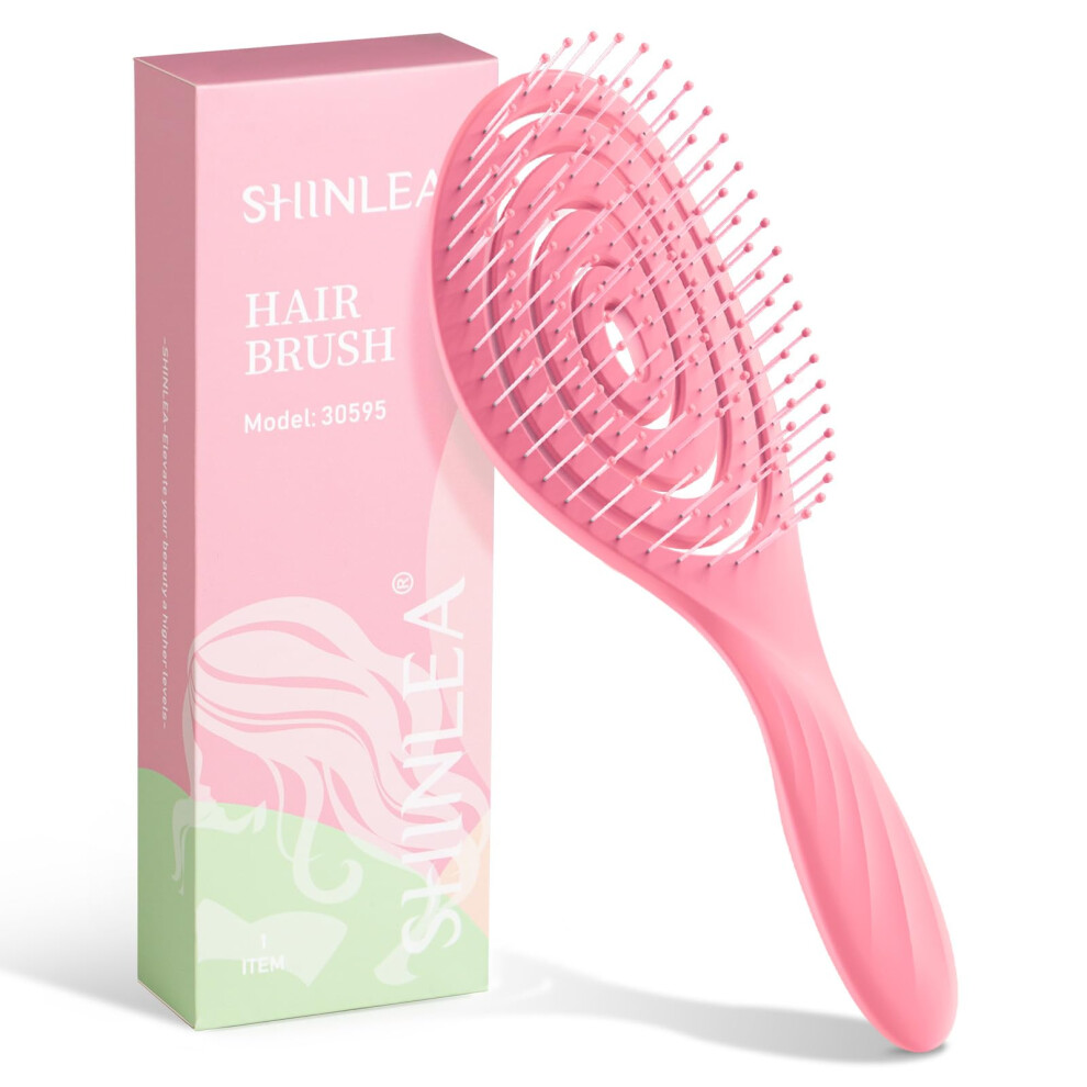 Hair Brush for Women, Men & Children, Detangling Wet & Dry Hairbrush Spiral Hairbrush for Thick & Curly Hair or Extensions Through Tangles For All