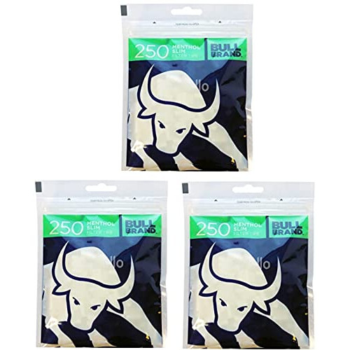 5 x Bull Brand 250 Menthol Slim Filter Tips