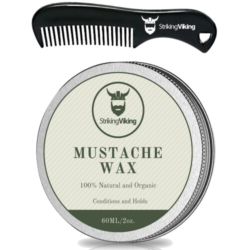 Schnurrbartwachs und Kamm Vanille