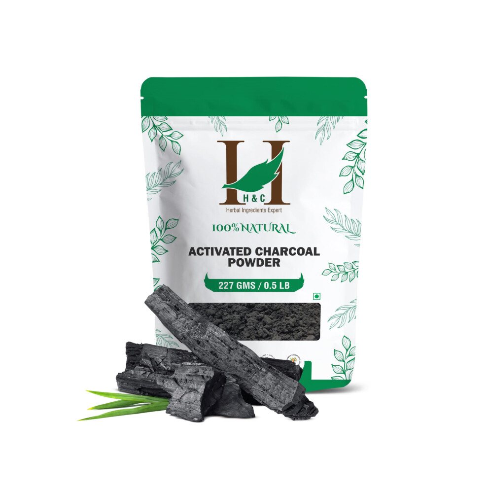 H&C Herbal Ingredients Expert H&C Activated Charcoal Powder - 227 Grams Pack