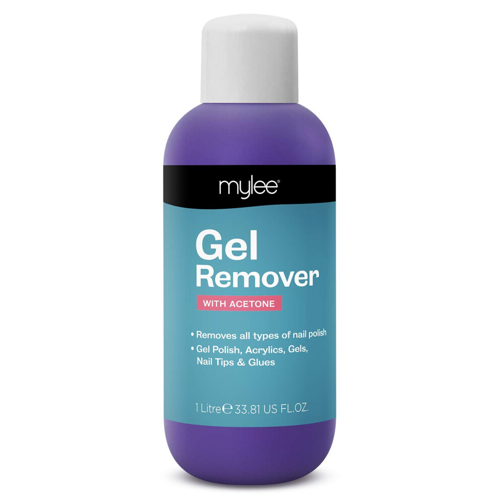 Gel Polish Remover Acetone 1000ml, Salon Professional UV LED Soak Off, Nail Polish Cleaner for Manicures and Pedicures