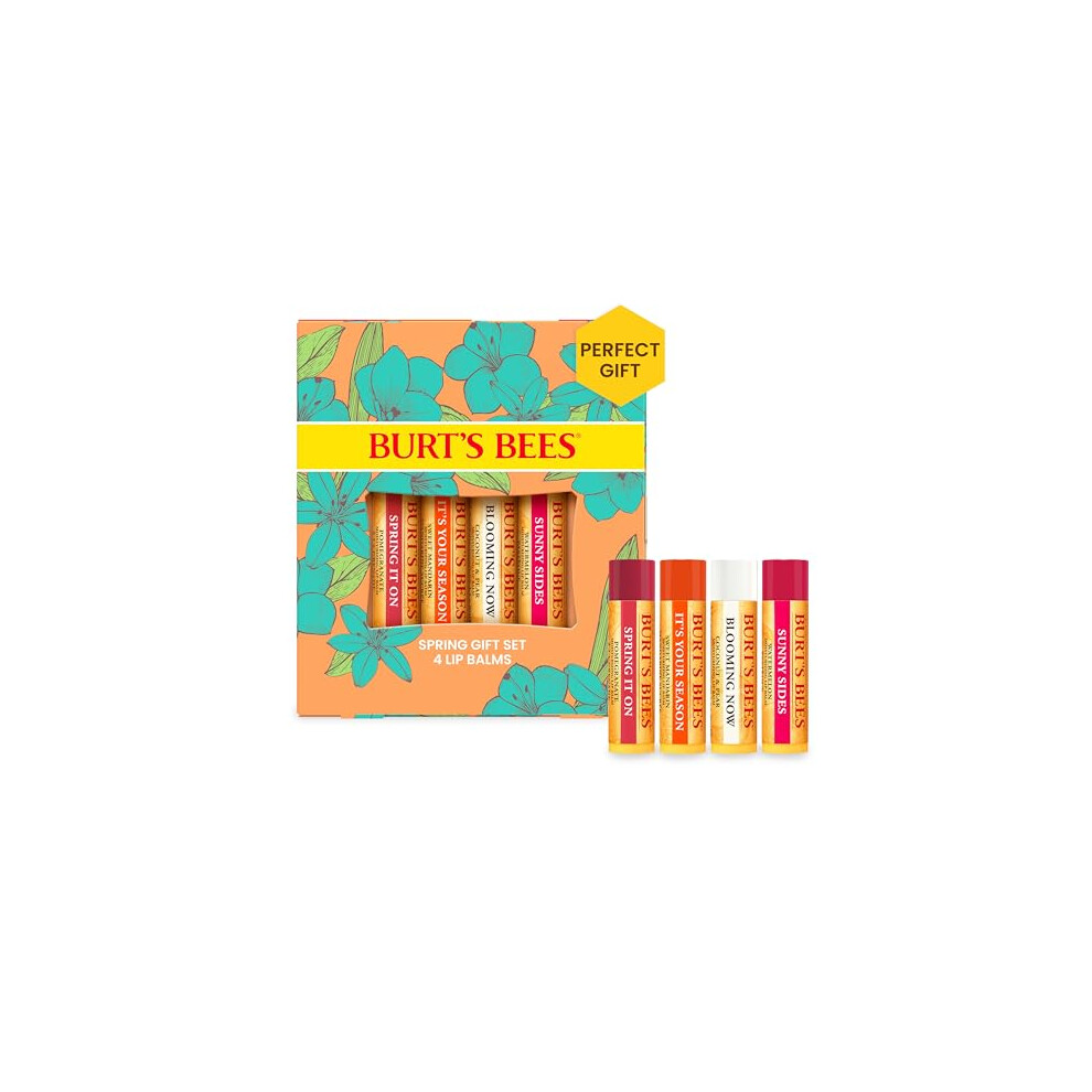 Lip Balm Gift Set, Pomegranate, Coconut & Pear, Watermelon, Sweet Mandarin, Just Picked, 4x4.25g
