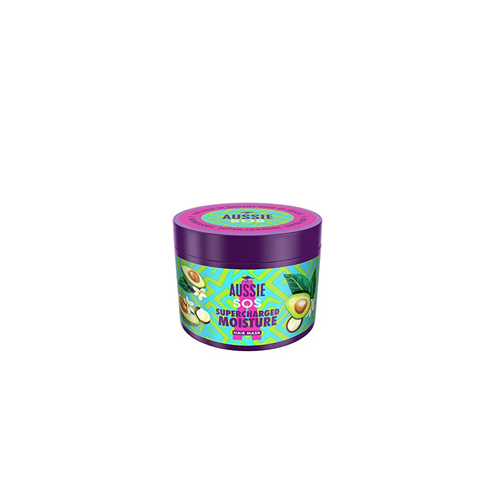 SOS Hair Mask, Supercharged Moisture, With Australian Jojoba Seed Oil, Vegan, For Hair In Urgent Need Of Rescue, With Australian Superfoods, 450 ml