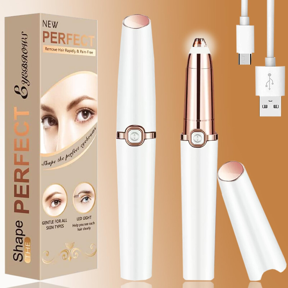 Nuzela Light Eyebrow Hair Remover Nose Face Hair Removal Rechargeable Eyebrow Trimmer Razor With Painless Trimmer Portable Eyebrow Hair Removal For Nose,