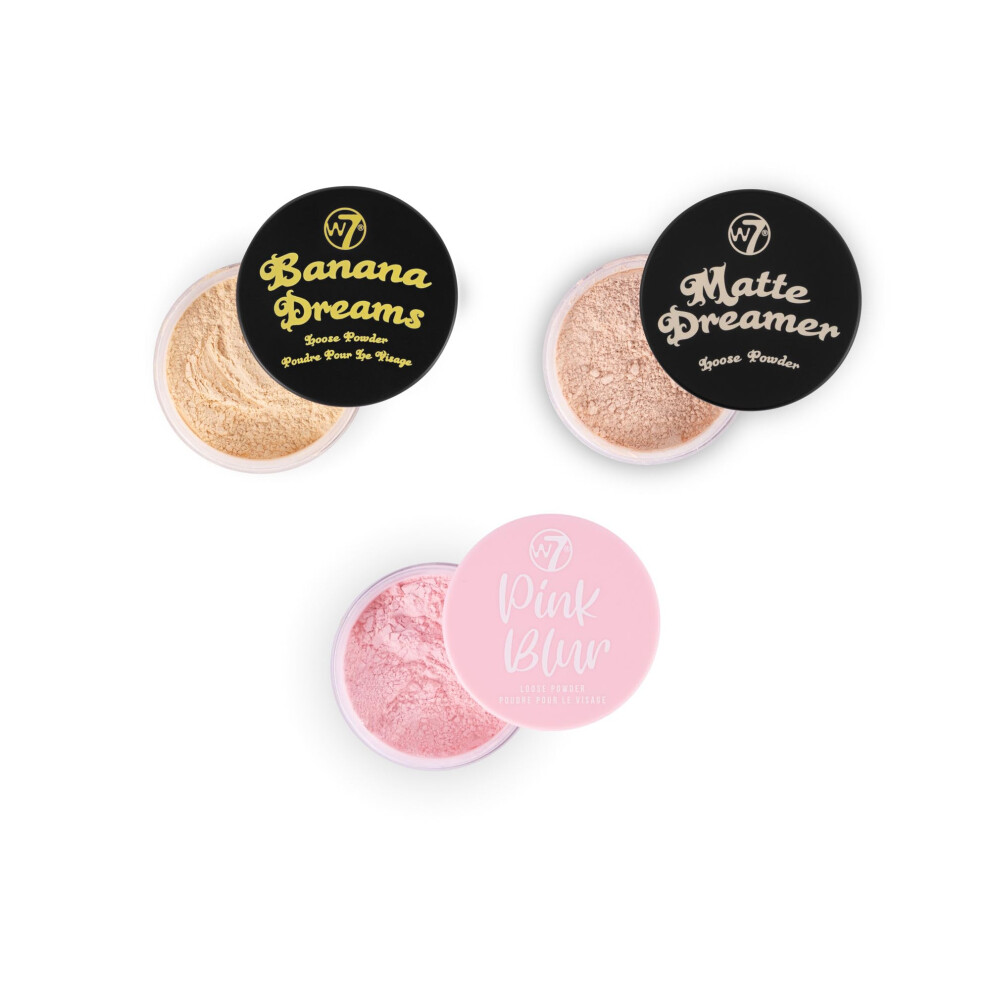 W7 Loose Face Powder Trio 60.48 g (Pack of 3), ['yellow', 'nude', 'pink'] - Image 2