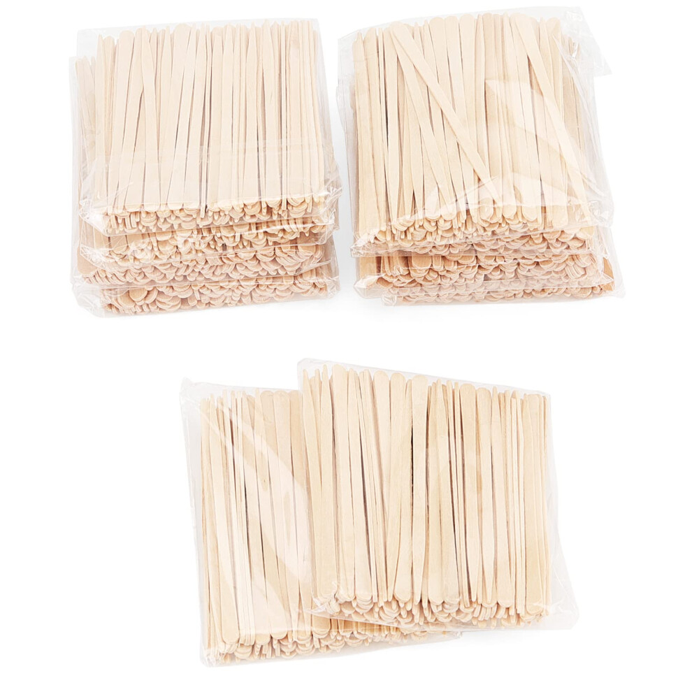 Japchet 1000 Pcs Eye Brow Waxing Sticks, Small Wax Spatulas, Mini Wooden Waxing Spatulas Tongue Depressors For Hair Eyebrow Removal