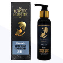 Organic Beard Shampoo And Conditioner (2 in 1) For Men - Aloe Vera, Fig Extract, Almond & Coconut - Cleaner, Softer & Stronger Beard - Targets Dry