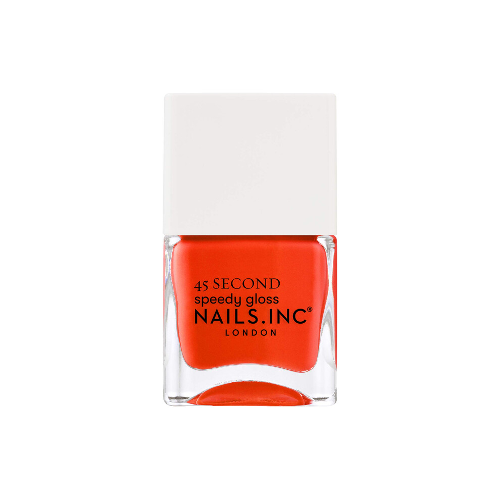 Nails 45 Second Speedy Gloss Piccadilly Please 14ml, Orange Nail Polish