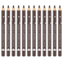 Go Ho 12 PCS Mörkbruna Ögonbrynspennor Makeup Pen,Svettålig Ögonbrynspenna,Långvarig Färg