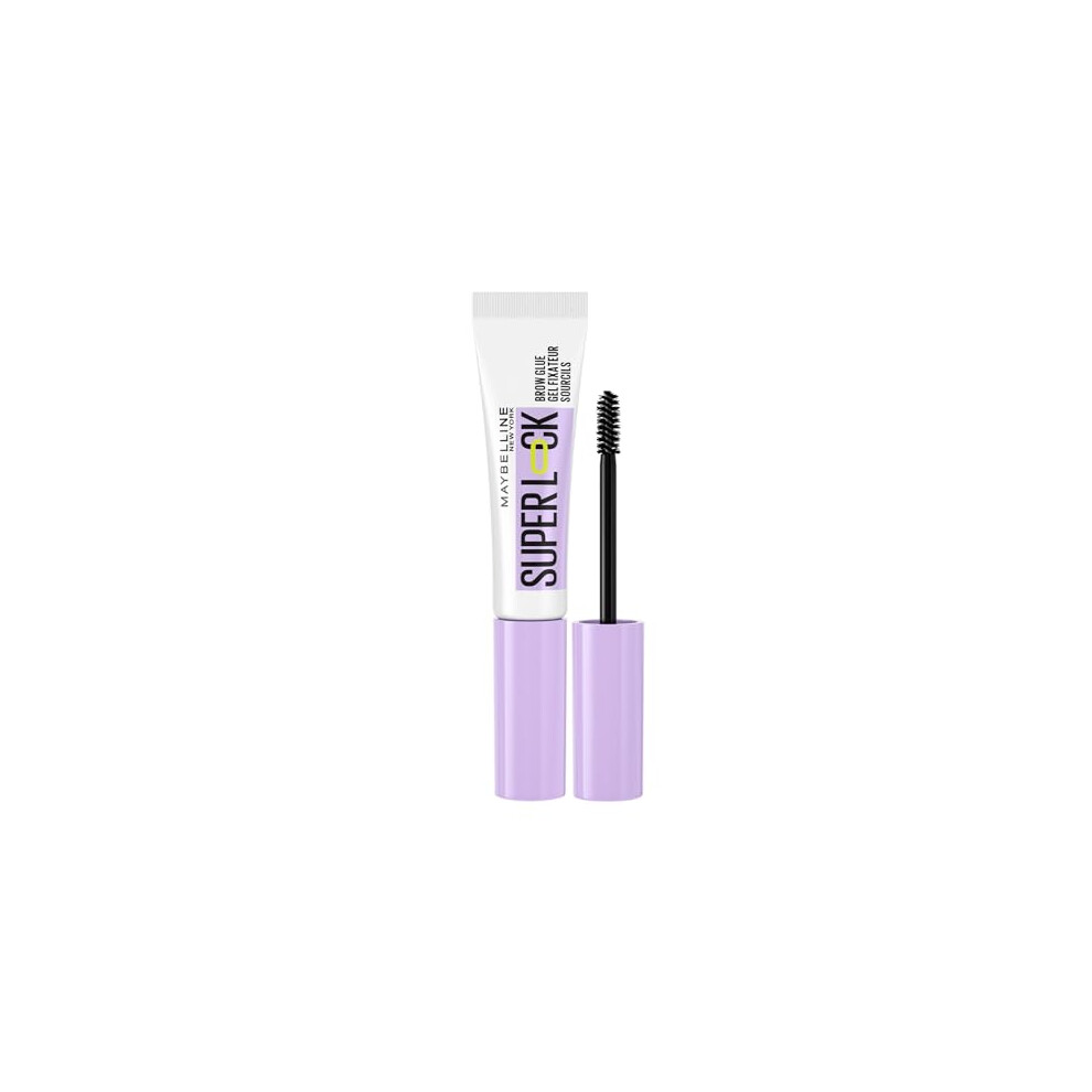Maybelline New York, Superlock Brow Glue, Transparent Brow Fixing Gel, With Sculpting Brush, Extreme 24H Hold, No Shedding, No Cardboard Effect, Non-Sticky