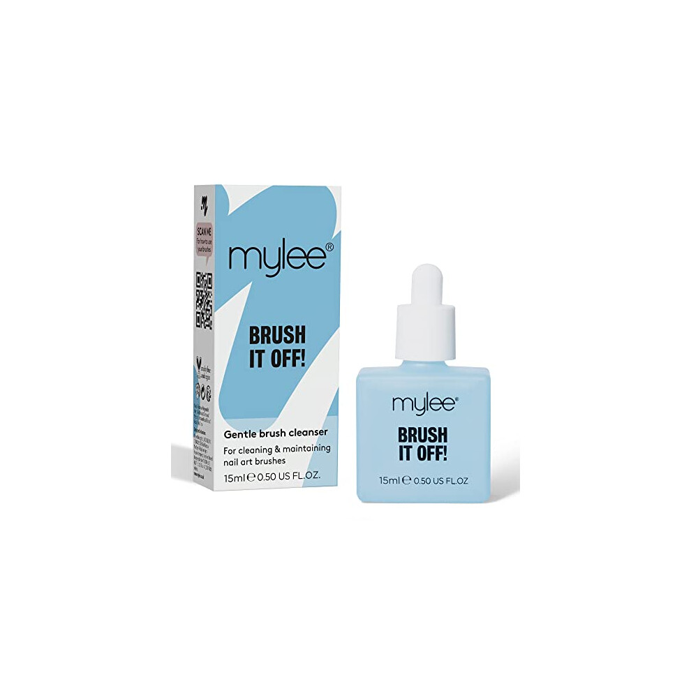 Brush It Off Nail Art Gel Brush Cleaner Professional Grade Brush Cleaner for Nail Art Brushes – Vegan, Clear, and Alcohol-Free Cleanser Solution