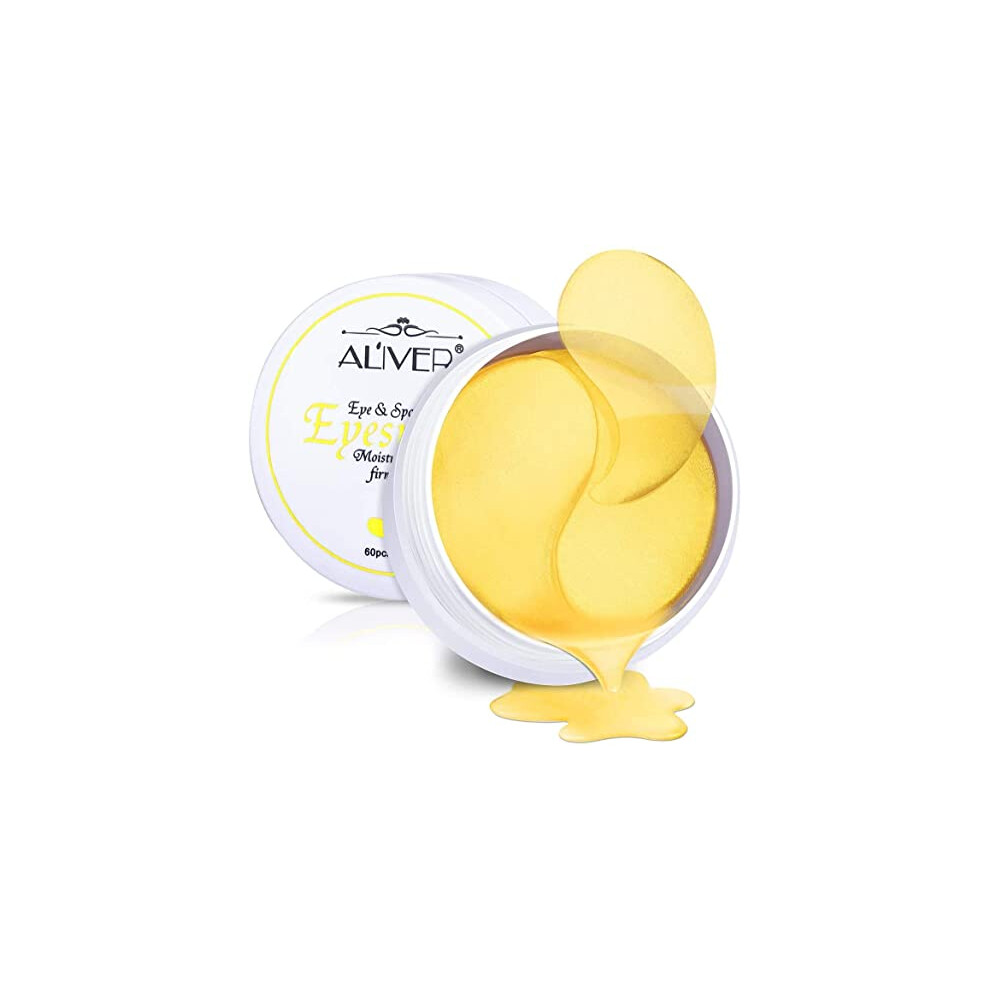 Sefudun Gold/Dark 24K Under Eye Treatment Mask,Eye Masks For Circles, Anti Wrinkle Treatment, Under Eye Gel Pads, Eye Mask For Puffy Eyes, Skincare, Hydrating