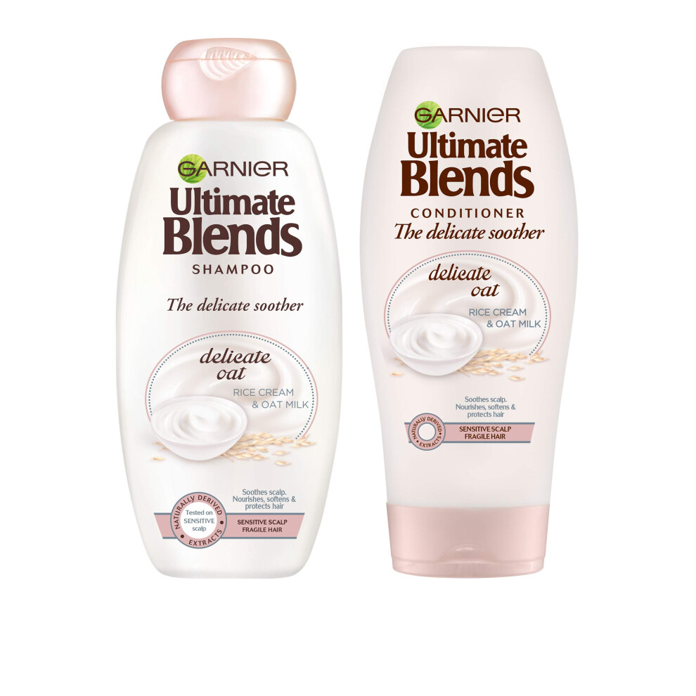 Ultimate Blends Shampoo & Conditioner Set | Delicate Oat With Rice Cream & Oat Milk Soothing for Sensitive Scalp & Fragile Hair | 360 ml