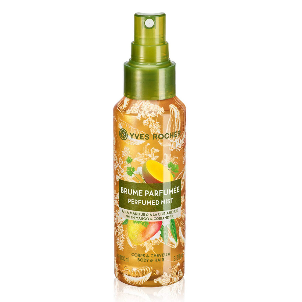 Yves Rocher Perfumed Mist Mango And Coriander For Body And Hair 100 Ml