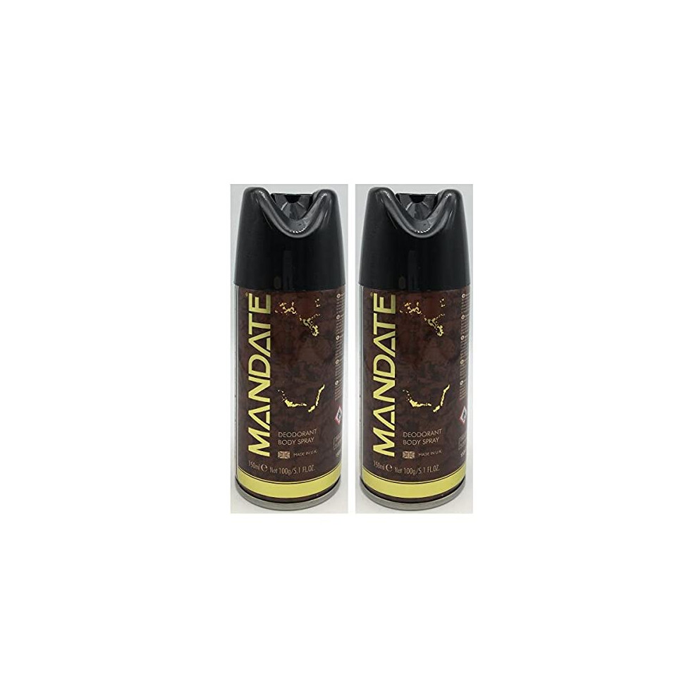 Mandate (Two Packs) Deodorant Body Spray 150Ml