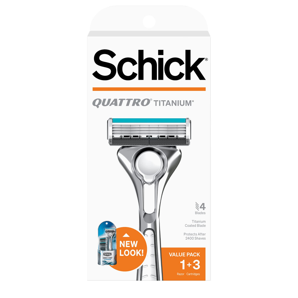 Schick Quattro Titanium Razor For Men Value Pack By