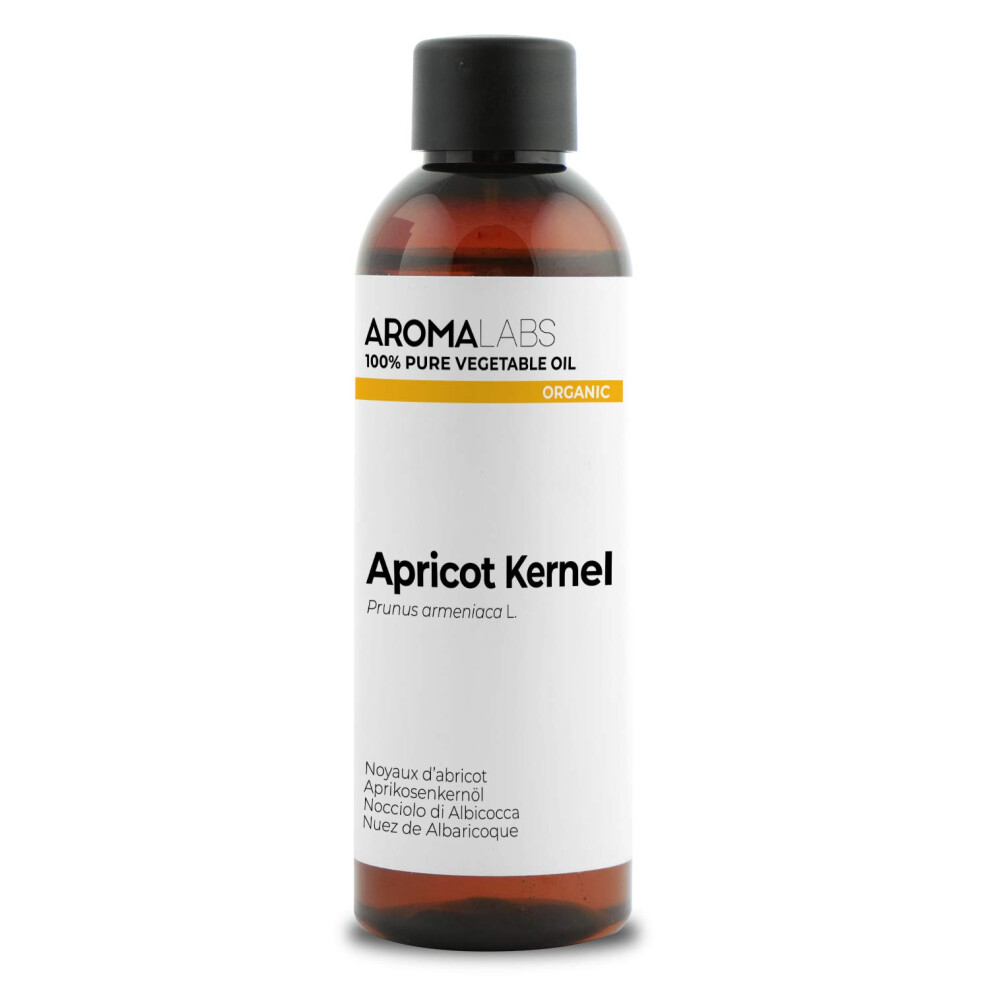 ORGANIC - APRICOT KERNEL Oil - 100mL - 100% Pure, Natural, Cold Pressed and AB Certified - AROMA LABS (French Brand)