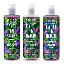 Lavender Shampoo, Conditioner & Body Wash Trio | Vegan | Cruelty Free | 99% Natural Fragrance | Free From SLS or Parabens