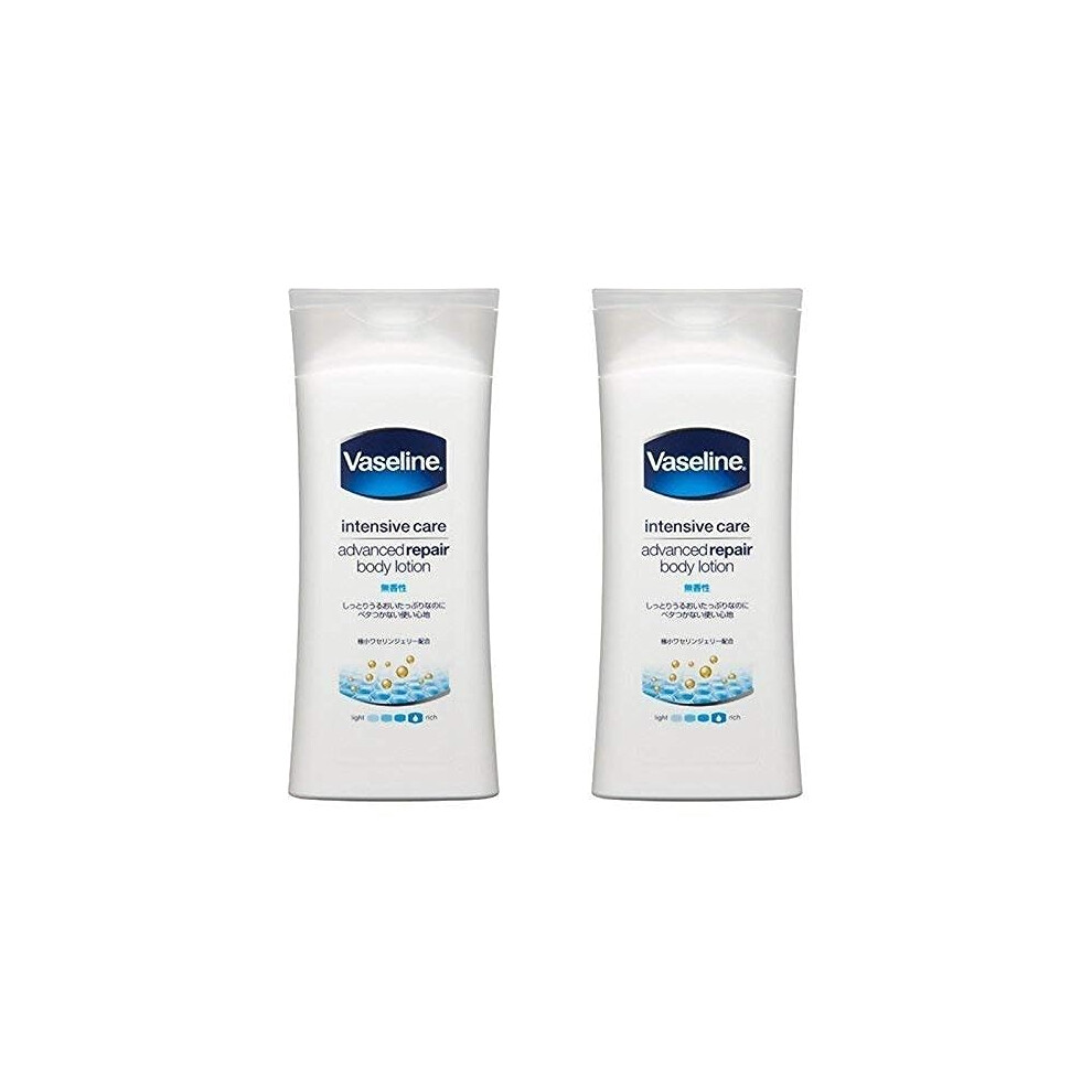 (Bulk Purchase) Vaseline Intensive Care Advanced Repair Body Lotion Unscented 200ml (x 2)