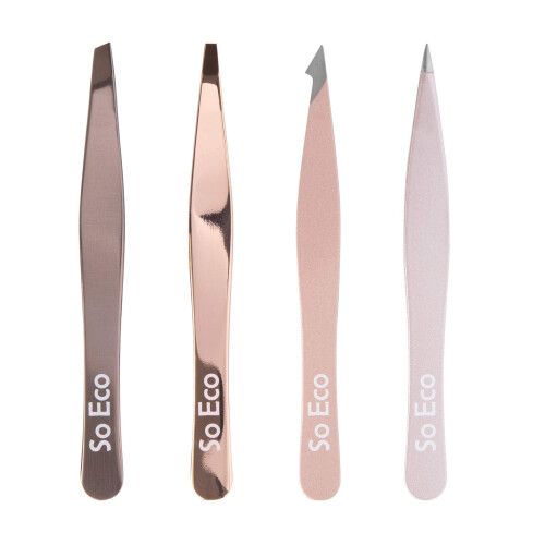Rose Gold Tweezer Set (4-Pieces) 2