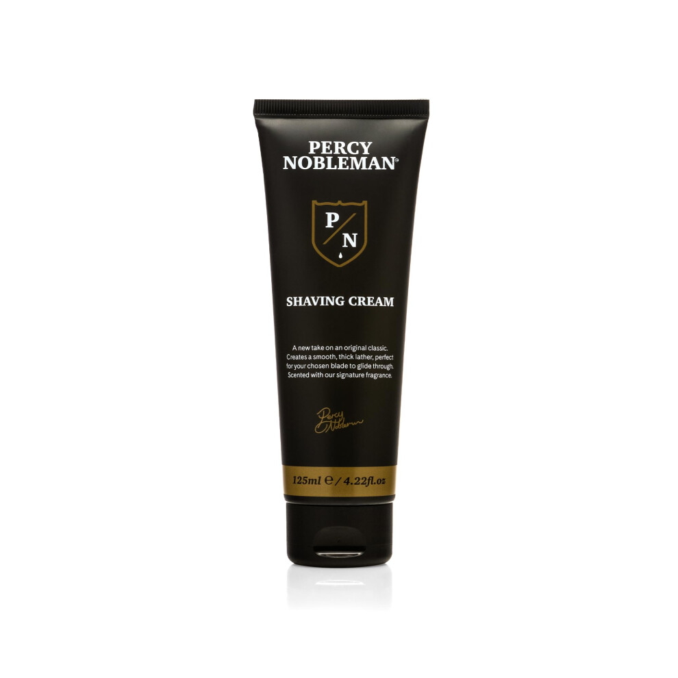 Percy Nobleman Cream/Amber Shaving : A Premium Shave With A Luxurious Thick Lather For Smooth Glide, Signature Scented With Tobacco, Musk, Vanilla, Vegan &